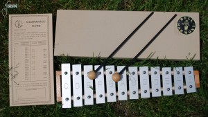 Xylophone. Belonged to my grandfather. Photo by me. Earlier today. When the sun was shining.