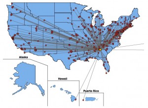 I have mailed books to all these places. Guess I've got a couple states left to say I've sent to all 50!