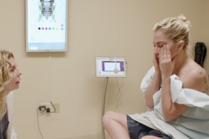 Lady Gaga at a doctor's office; from the Netflix documentary Five Foot Two.