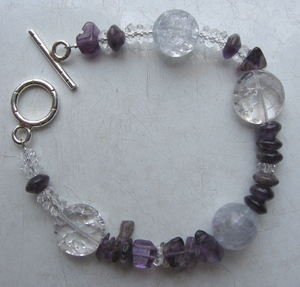 Amethyst & Crystal Bracelet
