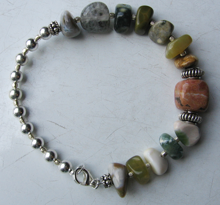Ocean Jasper & Sterling Bracelet