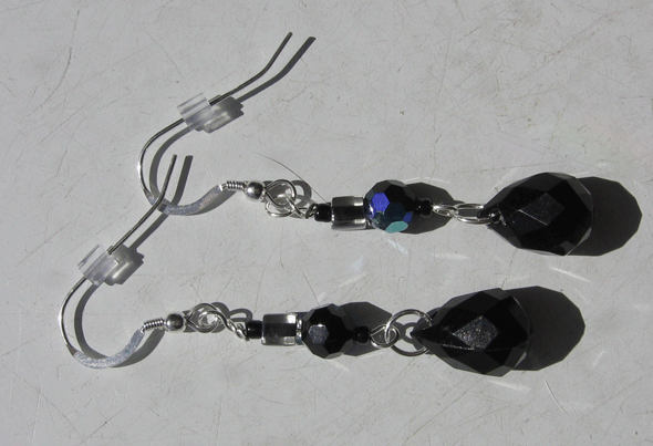Black Bead Earrings