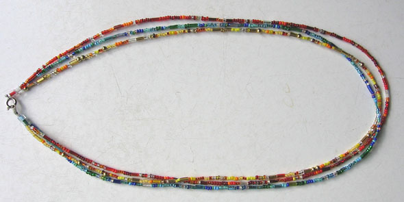 Three-Strand Seed Bead Necklace