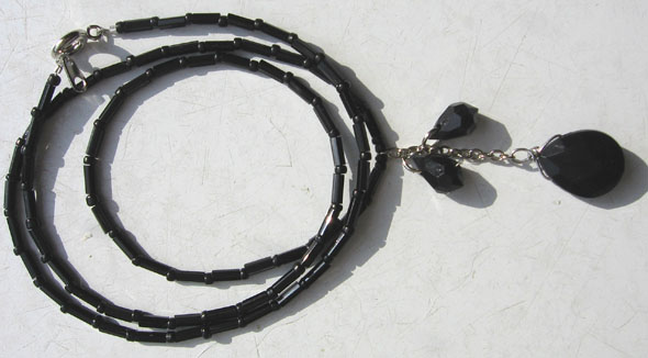 Black Bead Necklace